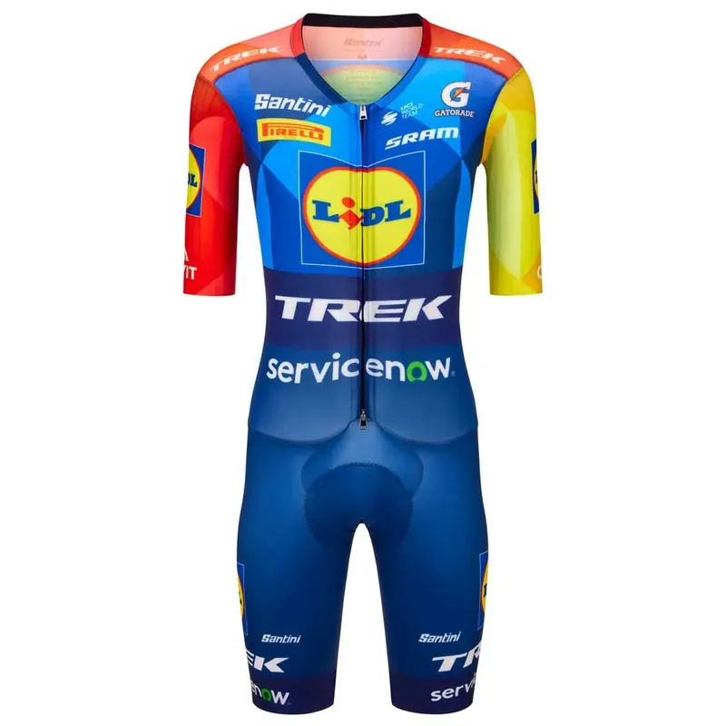 Santini Combinaison de course à manches courtes LIDL Trek Team Original 2026 Retour Gratuit
