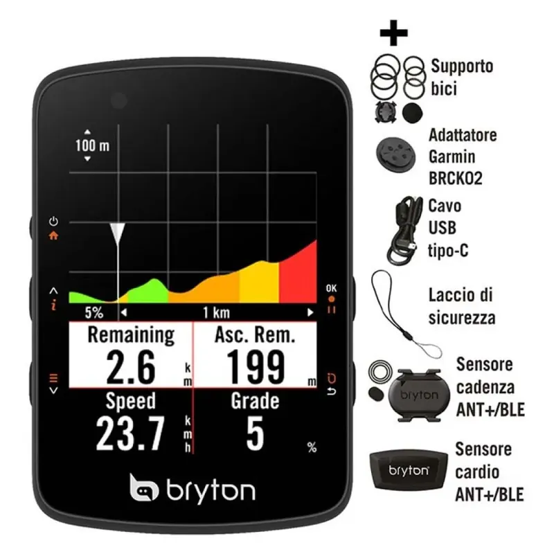 Bryton Compteur vélo Rider 550D CAD/HRM reconditionné Vente Flash