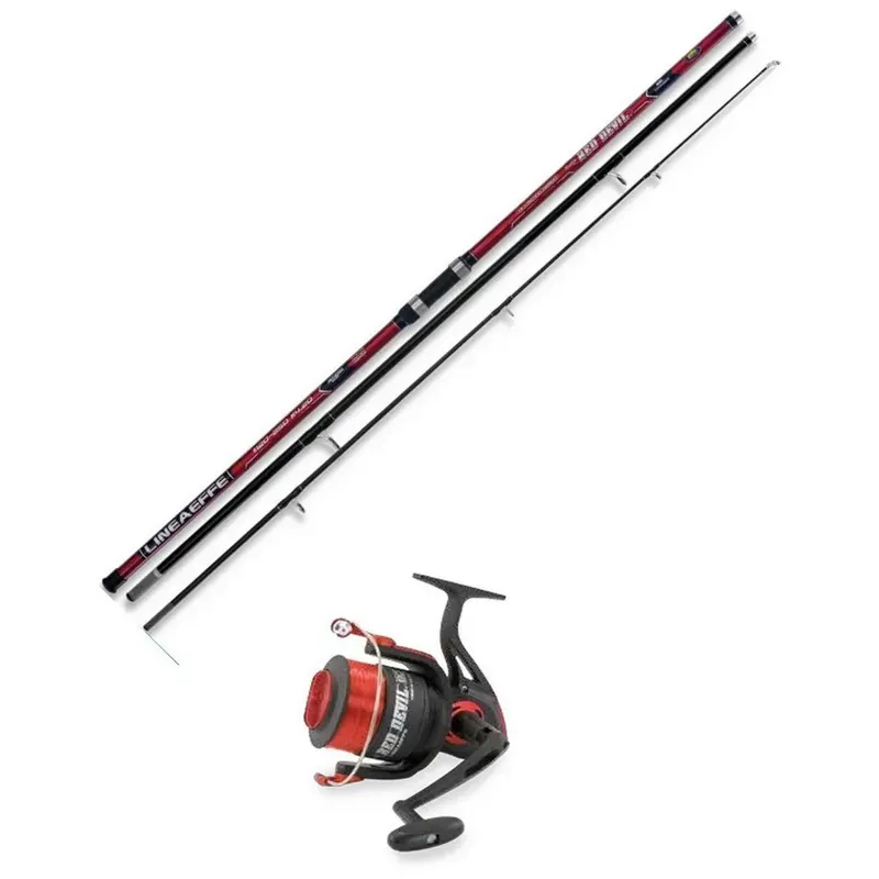 Nouveauté Lineaeffe Combo surfcasting Extreme Fishing Gear Red Devil
