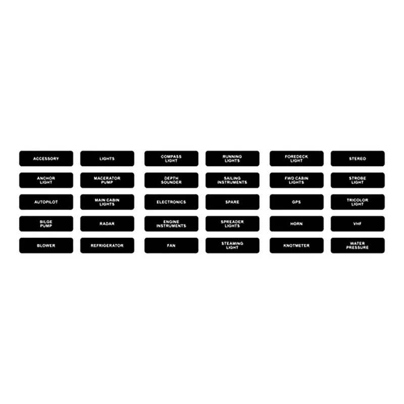 Blue Sea Systems Jeu d´étiquettes DC Panel Basic 120 Must-Have