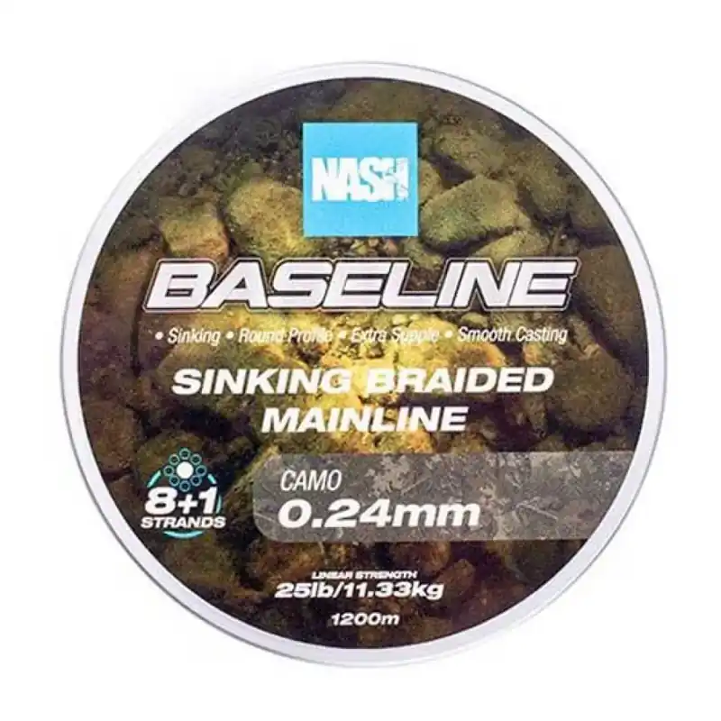Nash Ligne tressée Baseline Sinking 1200 m Jusqu'à Épuisement Des Stocks