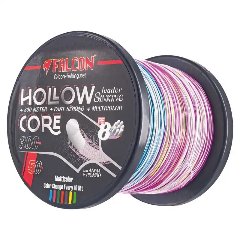 Falcon Ligne tressée Hollow Core Leader Sinking Big Game 300 m Commander Maintenant