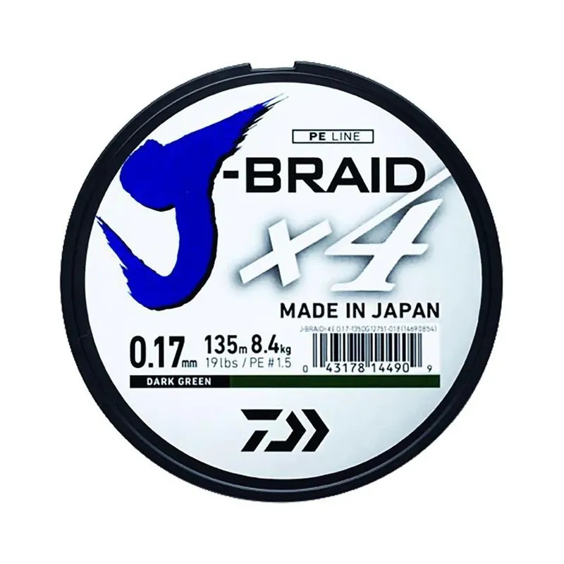 Daiwa Ligne tressée J-Braid 4 1500 m Promotion Saisonnière