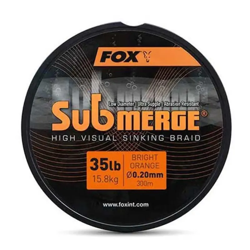 Fox International Ligne tressée Submerge Orange Sinking 300 m Usine Directe