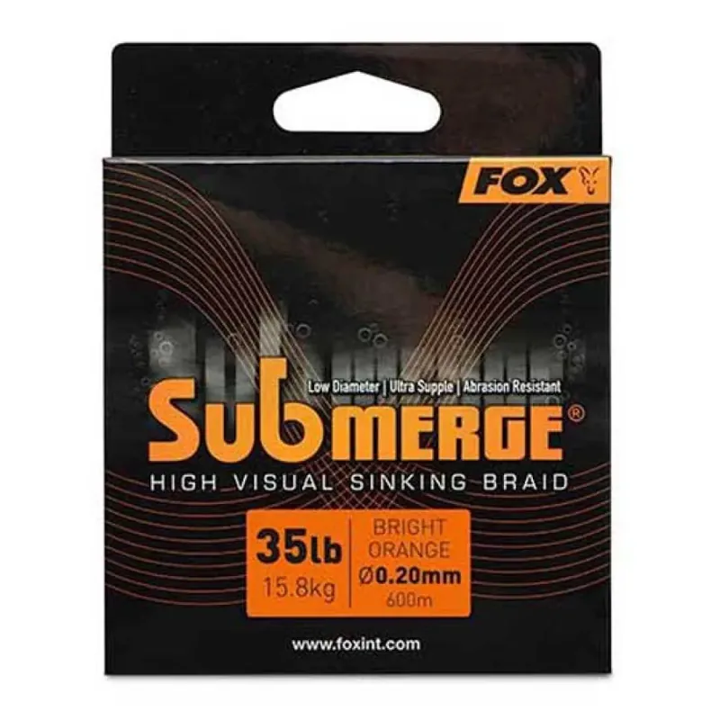 Fox International Ligne tressée Submerge Orange Sinking 600 m Top Vente