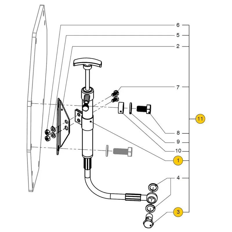 Marque Vetus Pompe de vidange d´huile M4 + flexible avec œil banjo