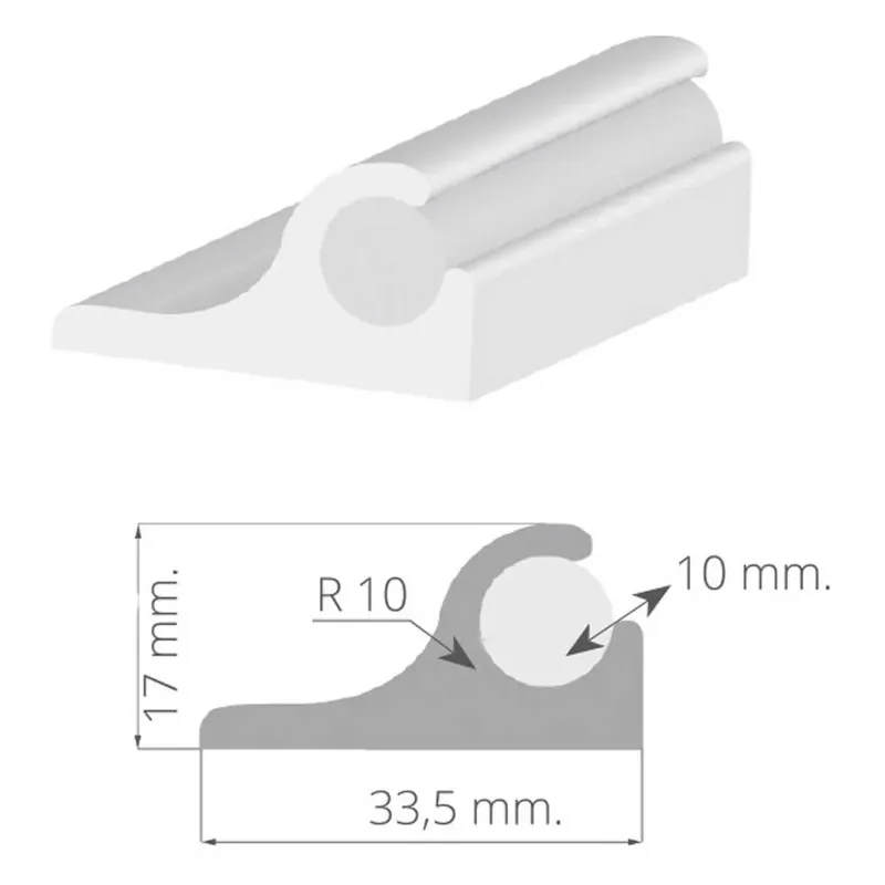 Tessilmare Profil de Coussins en PVC 4 m Top Vente