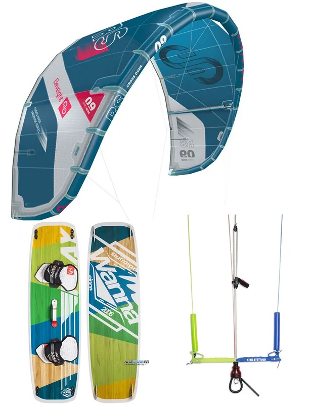 Prix Réduit PACK KITESURF ELEVEIGHT RS V6 + BARRE + PLANCHE + POMPE