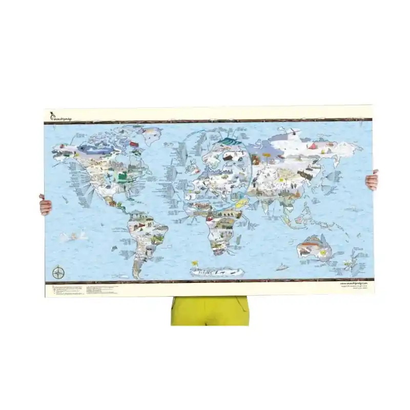Meilleure Vente Awesome Maps - Poster Carte du monde - Snow Trip Re-writable