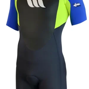 Pas Cher WEST - Combinaison surf - Nitro Shorty 2/2mm front zip - Royal Blue / Citrus