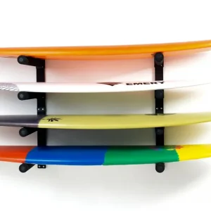 SURF SYSTEM - Support Mural Quadruple Rack (Shortboards, Longboards, SUPs) Nouveauté