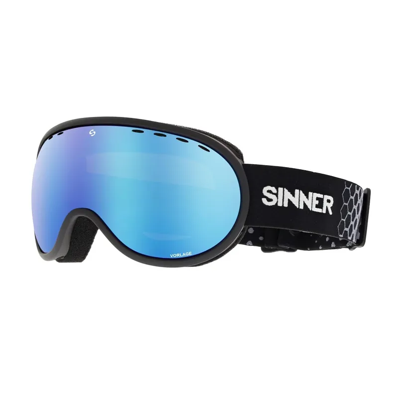 Soldes Sinner - Masque Snow Vorlage - Mat Black / Blue Oil