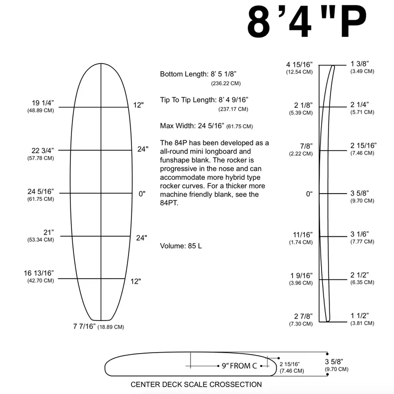 Meilleur Prix Pain de mousse MILLENNIUM - 8‘4" P BLUE 1/8" Bass - NATURAL rocker