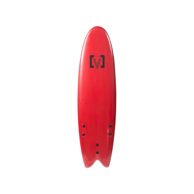 VICTORY - EPS Softboard - Planche de surf en Mousse - Fish 6‘6 - Red Must-Have