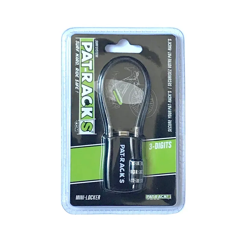 PAT RACKS - Cadenas Mini-Locker pour Velo Shortboard / Longboard ou Scooter Meilleur Prix
