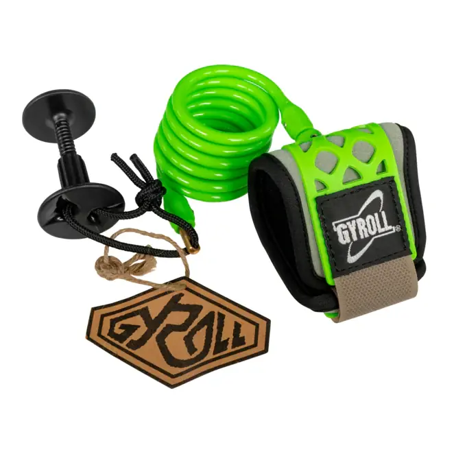 Offre Limitée GYROLL - Leash poignet Bodyboard Wrist Leash - Lime