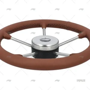 VOLANT EN CUIR 350mm MARRON SURP. NOIRE IMNASA Expédition Rapide